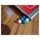 Vintage Checkers/Chinese Checkers Board with Marbles