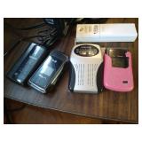 TV With Rolling Table, Shelf, Shoe Racks, & Cell Phones