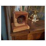 Mid-Century Modern Nightstand with Louvered Drawer & Contents