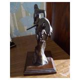 9" Tall Brass Remington Sculpture "Mountain Man"