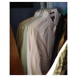 Contents of Closet - Dress Shirts, Sweaters, Polo Shirts, Sleeping Bag