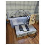 VHD/DVD Player, Wrestler Figurine, & Headphones