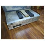 VHD/DVD Player, Wrestler Figurine, & Headphones