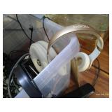 VHD/DVD Player, Wrestler Figurine, & Headphones