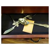 Box of Gold-Toned Stainless Steel Flatware