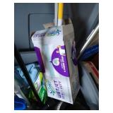 Tote of Cleaning Tools & Canes