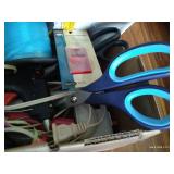 Crafting Lot - Embroidery Hoops, Sewing Supplies, Etc.