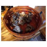 Basket of Clay Sculptures