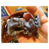 Basket of Clay Sculptures