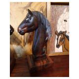 Wooden Horse Head Bookends & Wall Decor