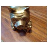 Brass Pig with Piglets - 5" Long