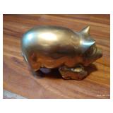 Brass Pig with Piglets - 5" Long
