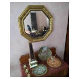 Misc. Decor - Mirror, Glass Pegasus (sm. chip), Mt. Vernon Plate, Etc.