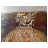Misc. Decor - Mirror, Glass Pegasus (sm. chip), Mt. Vernon Plate, Etc.