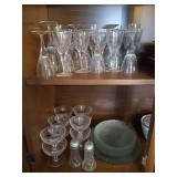 (2) Shelves of Glassware