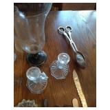 Basket of Misc. Candleholders, Ash Trays, Etc.