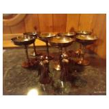 (8) Silver-Plated Goblets made in Spain & (2) Silver-Plated Angel Candle Holders