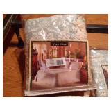 Sage Green Full-Size Bedspread, (2) Pillow Shams, & Valance