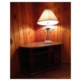 Corner TV Shelf & Lamp