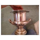Silver-Plated Ice Bucket, (8) Matching Goblets, & (1) Unmatched Goblet