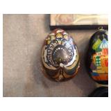 Eastern European Painted Eggs & Spoon