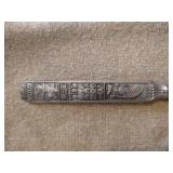 Norwegian Pewter Coasters, Cheese Slicer, & Serving Spoon/Fork Set