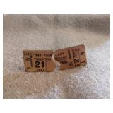 Vintage 1957 My Fair Lady Faux Theatre Ticket Stub Cufflinks