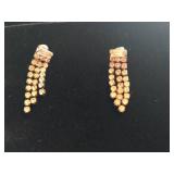 Vintage Rhinestone Costume Jewelry Necklace & Earrings