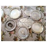 Metal Serving Trays - Some Silverplate