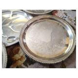 Metal Serving Trays - Some Silverplate