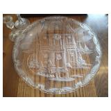 Glass Platters, Candleholders, & Candles
