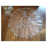 Glass Platters, Candleholders, & Candles