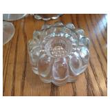 Glass Platters, Candleholders, & Candles