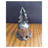 (2) Cute Glass Elephants & Bell