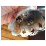 (2) Cute Glass Elephants & Bell