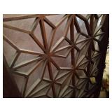 Vintage Mid-Century Asian 6-Paneled Wooden Room Divider