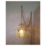Vintage Mid-Century Chain Light Chandelier