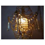 Vintage Mid-Century Chain Light Chandelier