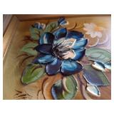 Beautiful Butterfly & Flower (Oil?) Painting