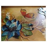 Beautiful Butterfly & Flower (Oil?) Painting