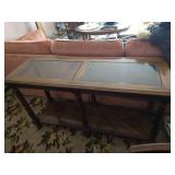 Glass-Topped Sofa Table