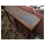 Glass-Topped Sofa Table