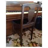 Baldwin Aerosonic Piano with Antique Wooden Chair & Metronome