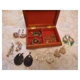 Small Jewelry Box Full of Earrings