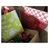 Large Tote of Holiday Wrapping Supplies