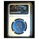 Rare MS70 2021 Cook Islands Ultra High Relief .999 Antiqued Silver Athena