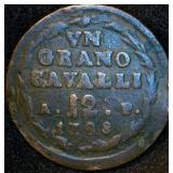 1793 Kingdom of Naples 1 Grano - Ferdinando IV, KM# 205, 233 Years Old