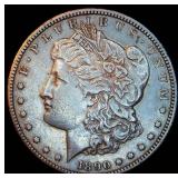 XF+ 1890-CC Morgan Silver Dollar, Original Surfaces w/Luster