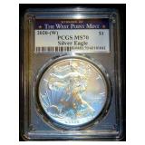 2020-W PCGS MS70 Silver Eagle