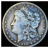 VG+ 1898-S Morgan Dollar, Nice Authentic Patina, Slightly Better Date